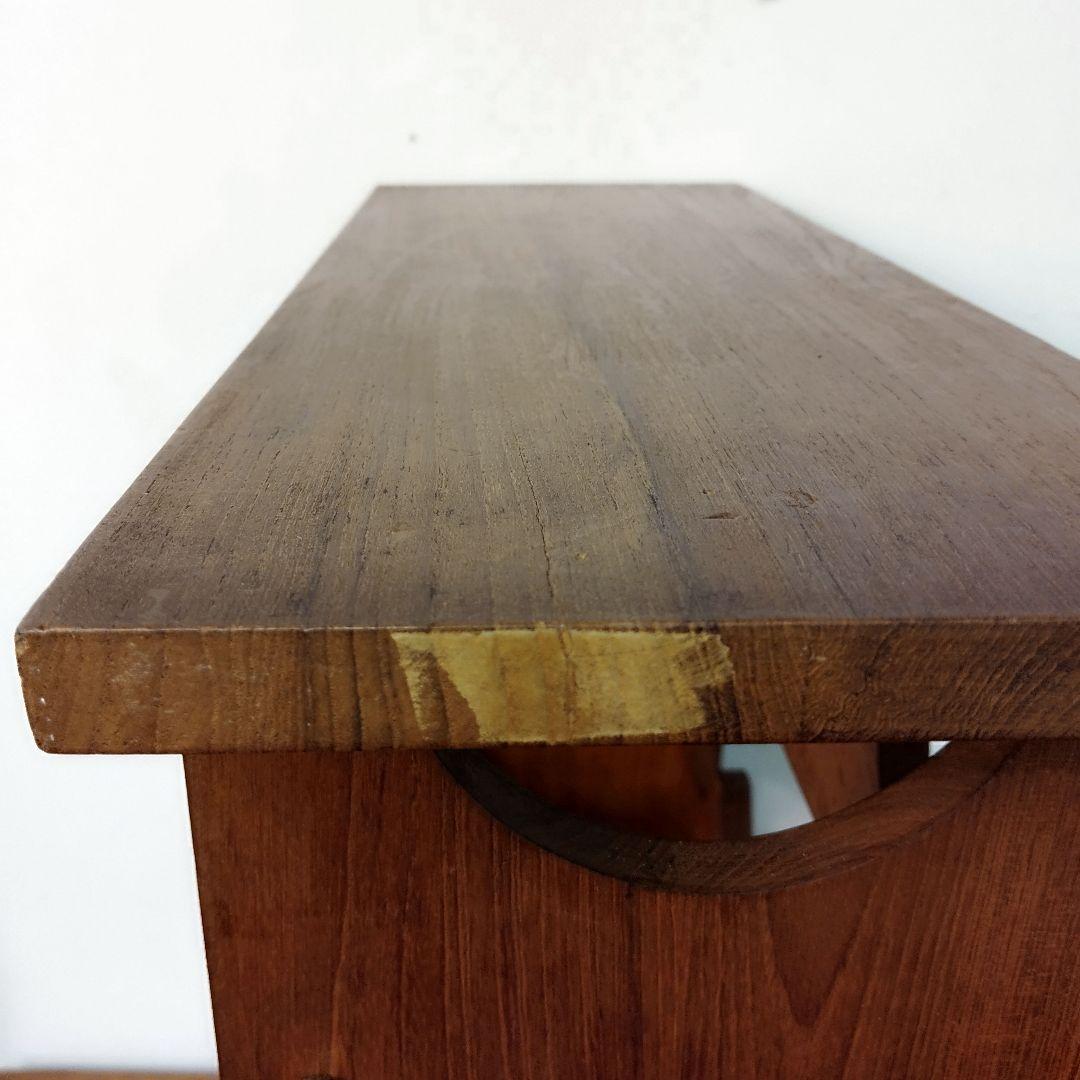 【teak wood】チーク材 ワインラック 12本収納　楔 ヴィンテージ