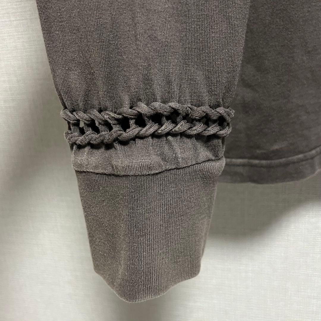 07SS ナンバーナイン 編み込みカットソー ロンT ブラウン BIRDS期