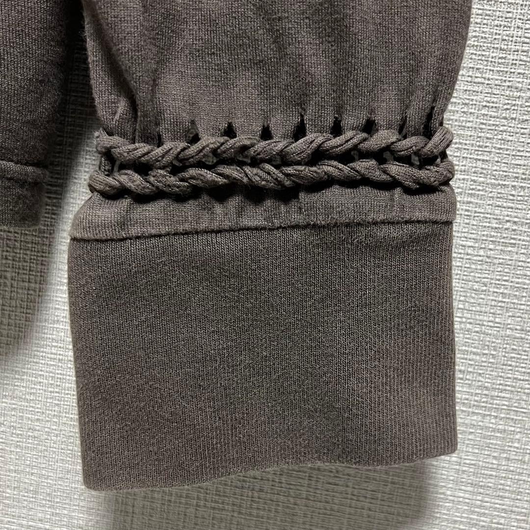 07SS ナンバーナイン 編み込みカットソー ロンT ブラウン BIRDS期