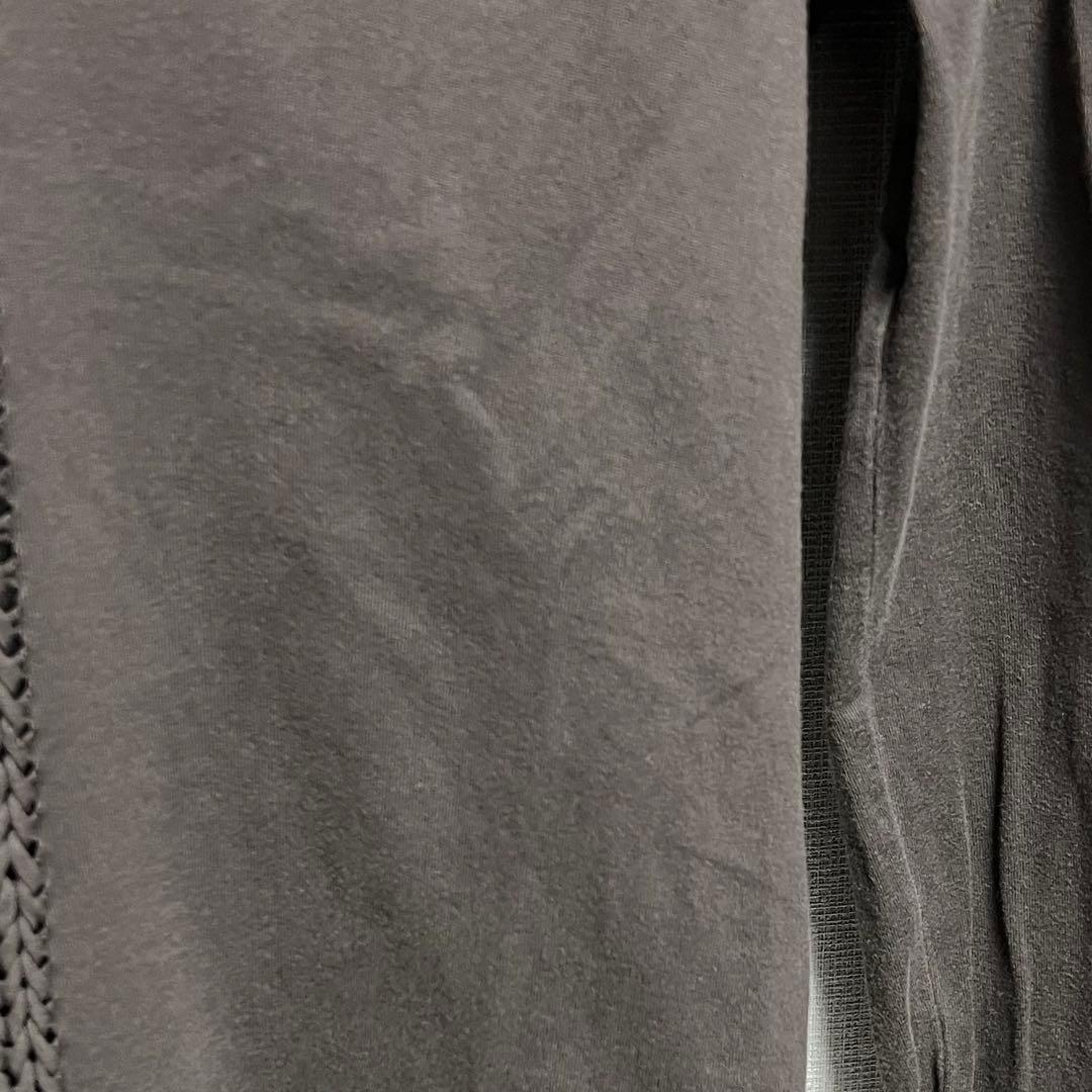 07SS ナンバーナイン 編み込みカットソー ロンT ブラウン BIRDS期