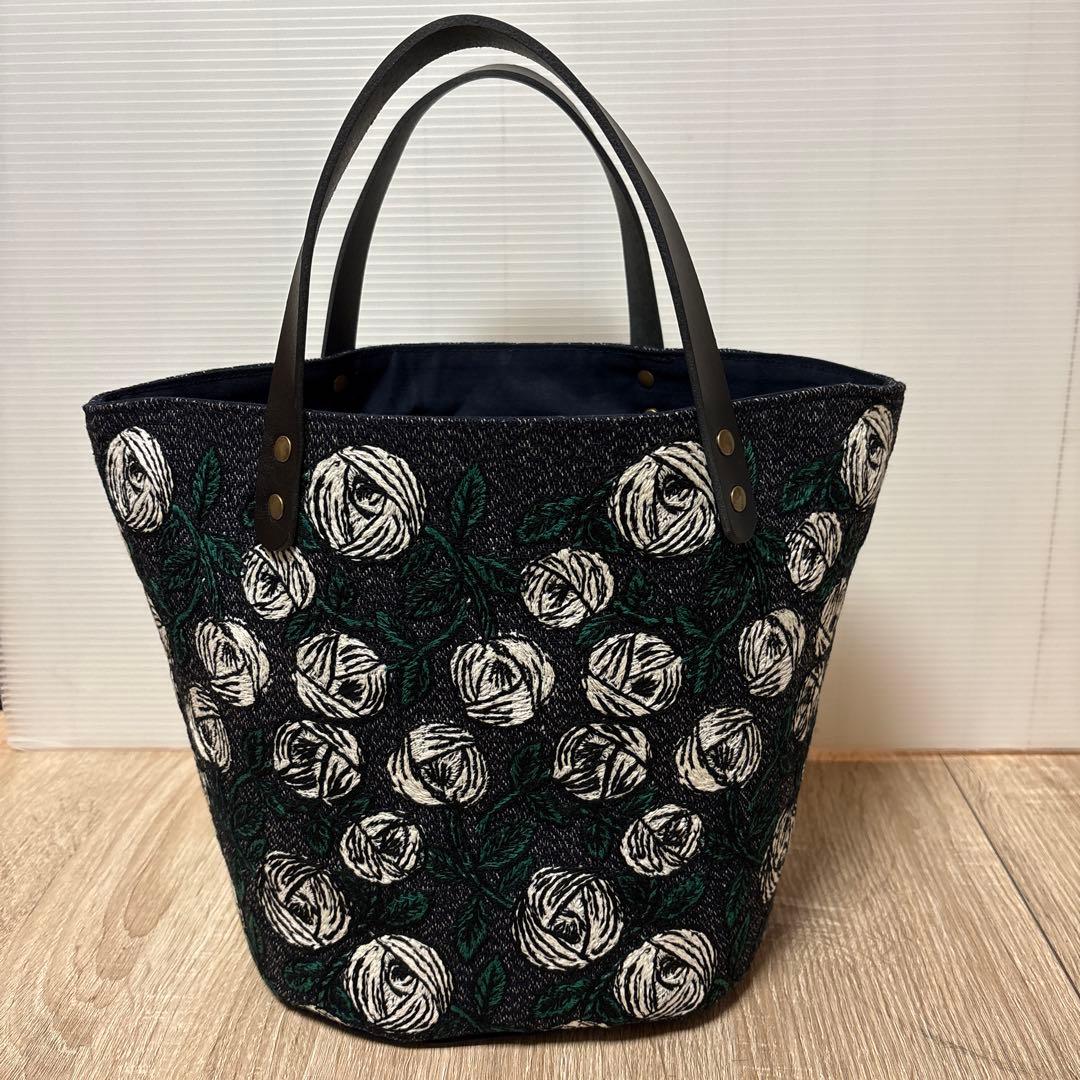 ハンドメイド　マルシェトートバッグ　ミナペルホネン　rosy