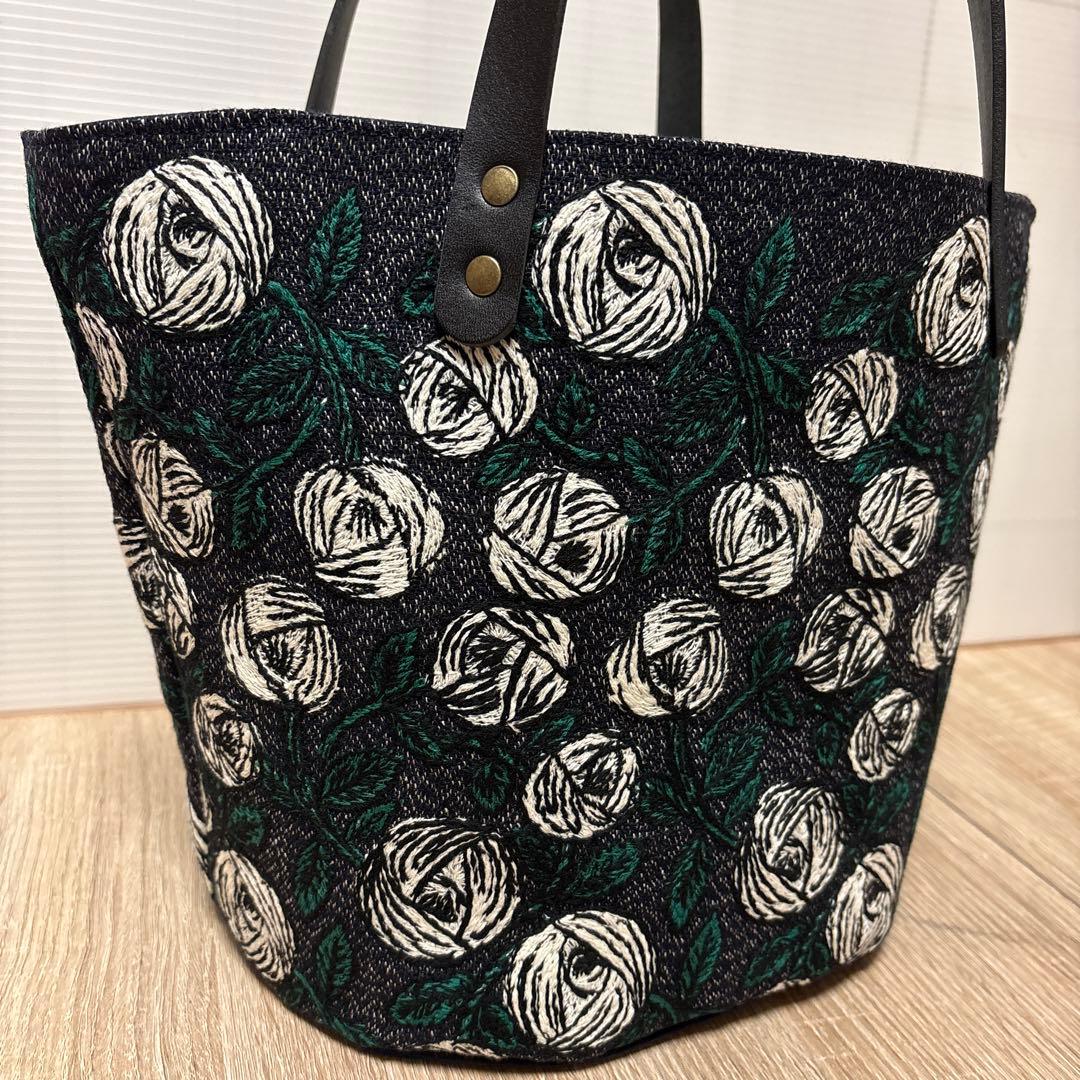 ハンドメイド　マルシェトートバッグ　ミナペルホネン　rosy