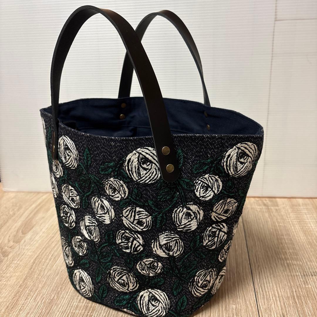 ハンドメイド　マルシェトートバッグ　ミナペルホネン　rosy