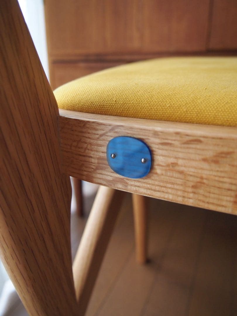 ミナペルホネン マルニ木工 デルタチェアB ハンドメイド 生地 タンバリン いす