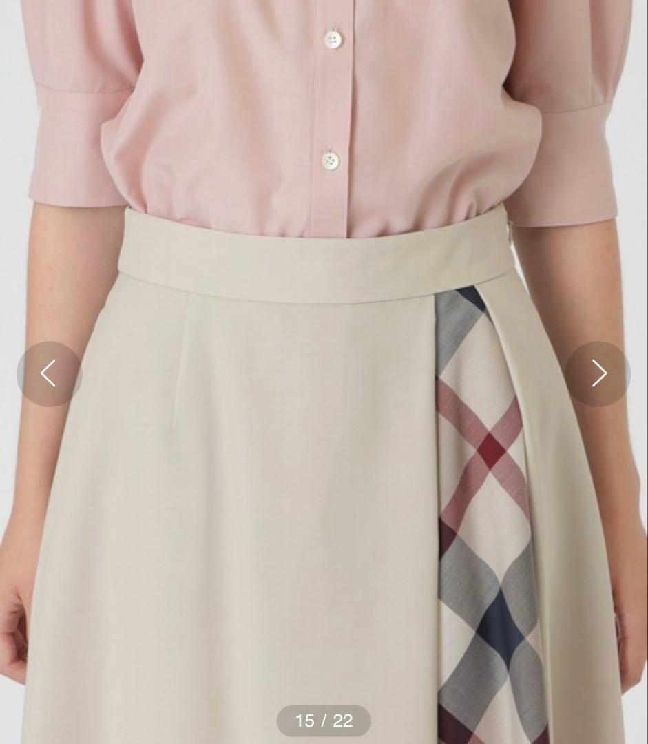 新品タグ付40サイズ♡バーバリーブルーレーベル クレストブリッジ　フレアスカート