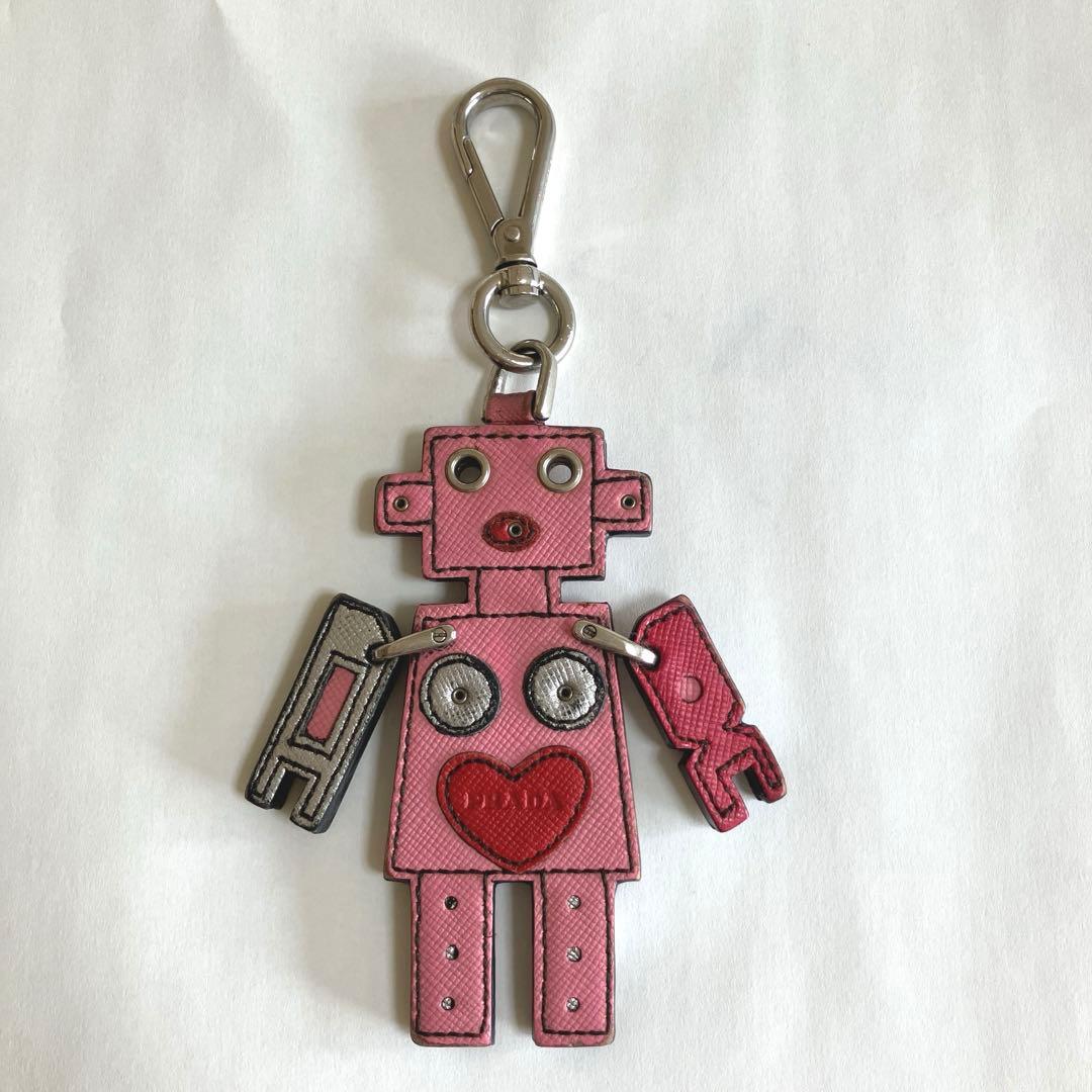PRADA プラダ ロボット ロゴキーホルダー チャーム キーリング