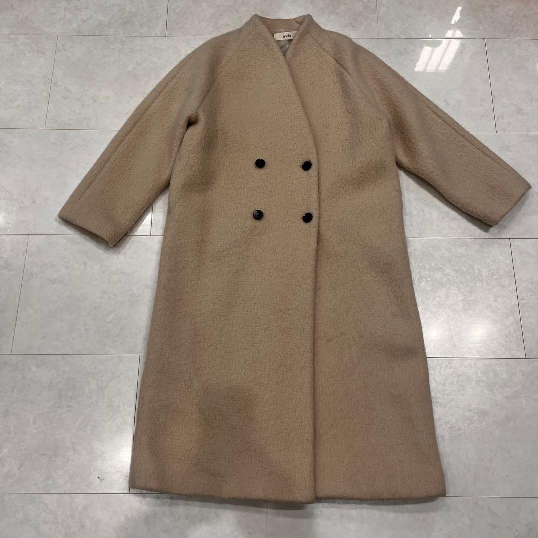 anuke アンヌークCollarless シャギーコート