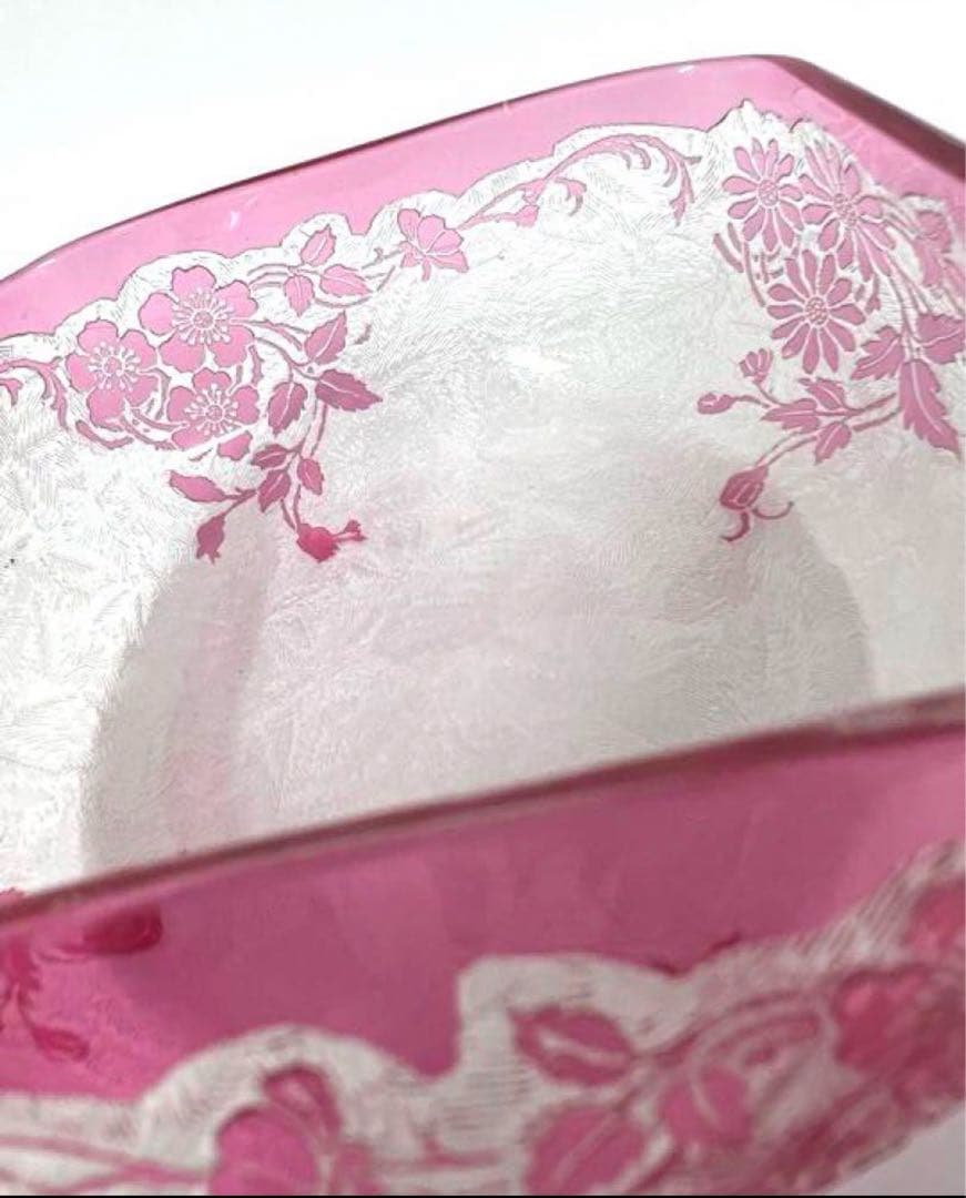 ★アンティークバカラ【Baccrat】★エグランチェ★ボール四角★11.3㎝★