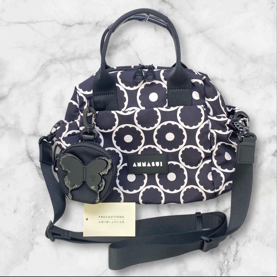 未使用 ANNA SUI ヴァケーション ミニボストンバッグ ブラック アナスイ