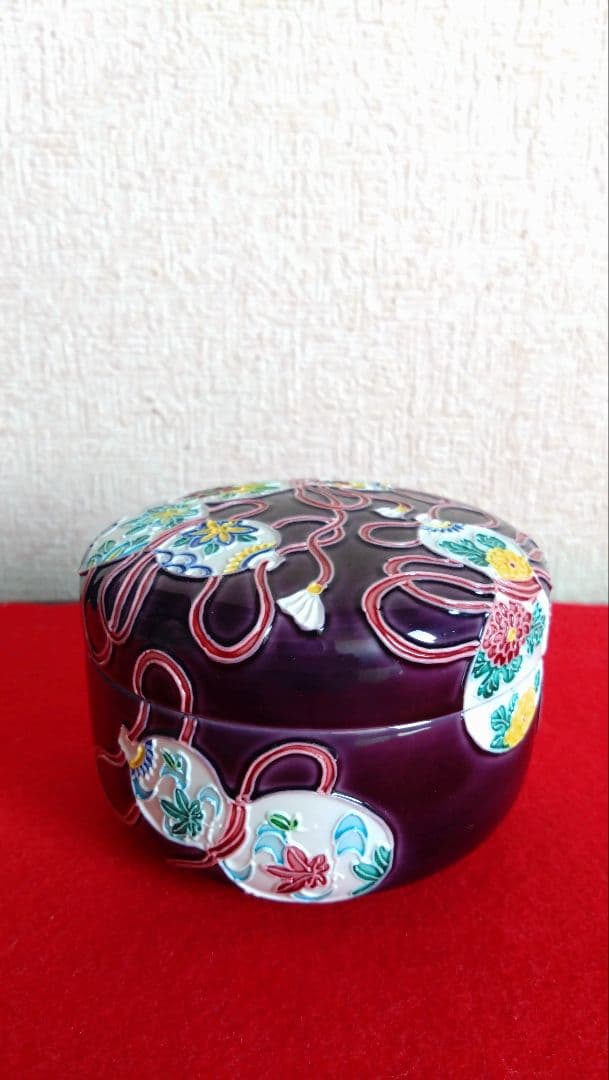 伊藤南山　昇峰　京焼　清水焼　交趾　イッチン　蓋物　無病　六瓢