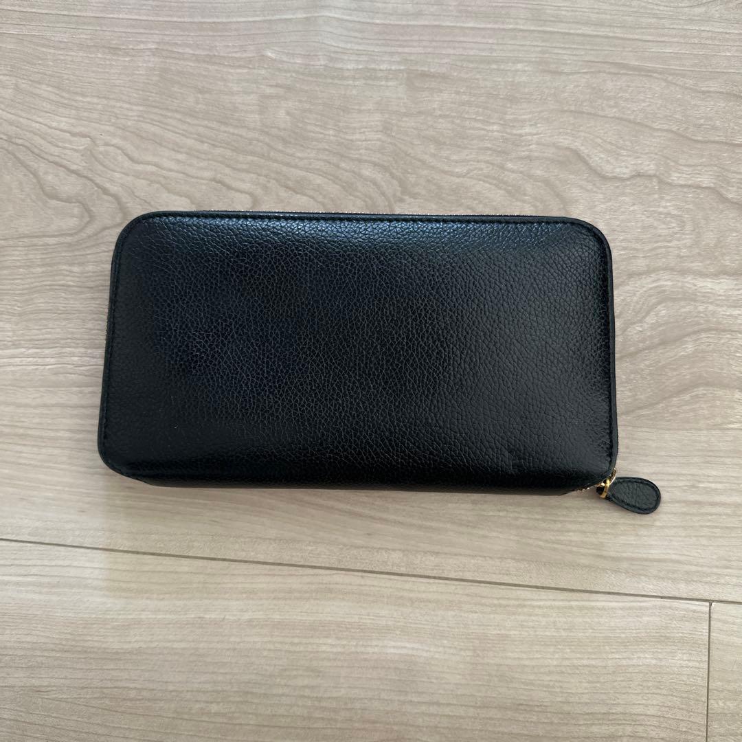 BALENCIAGA ブラックレザー長財布
