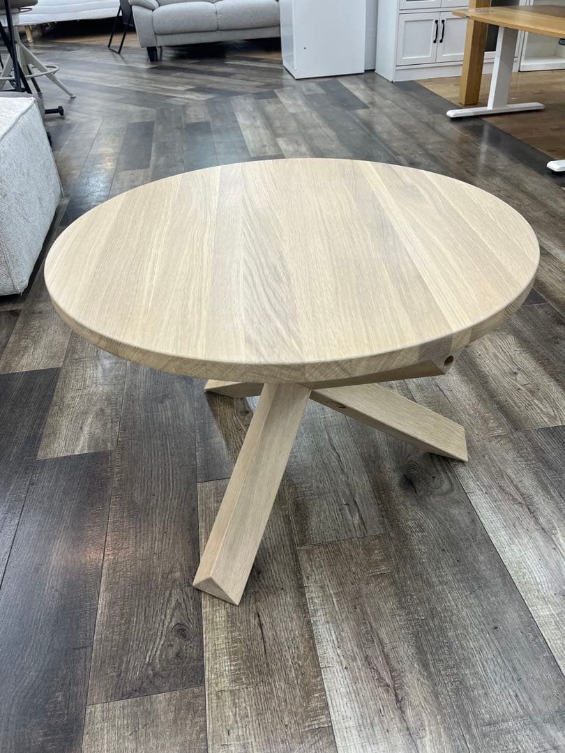 【美品】La Forma 無垢材 ラウンドダイニングテーブル NORI