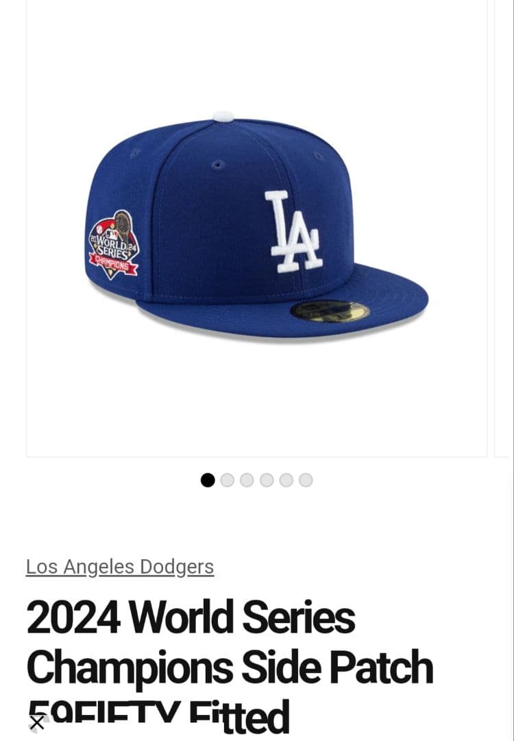 記念グッズ Dodgers Champions Fitted Cap 7 1/2
