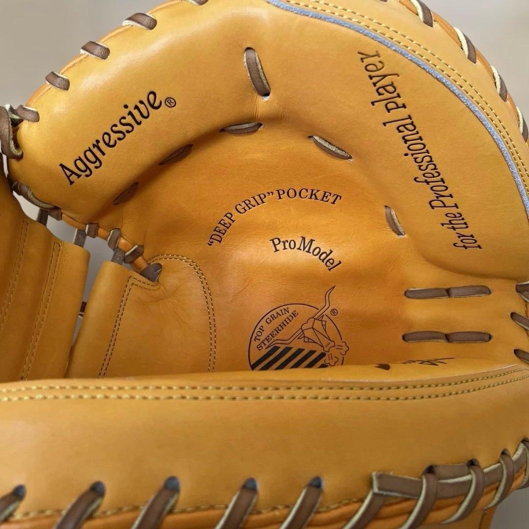 久保田スラッガー　硬式用キャッチャーミット　KCSR オレンジ　硬式球1球付