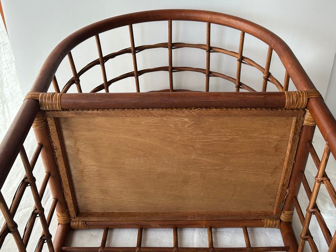 レトロ アーチ型　3段ラタンラック オープンシェルフ 本棚　飾り棚 ディスプレイ