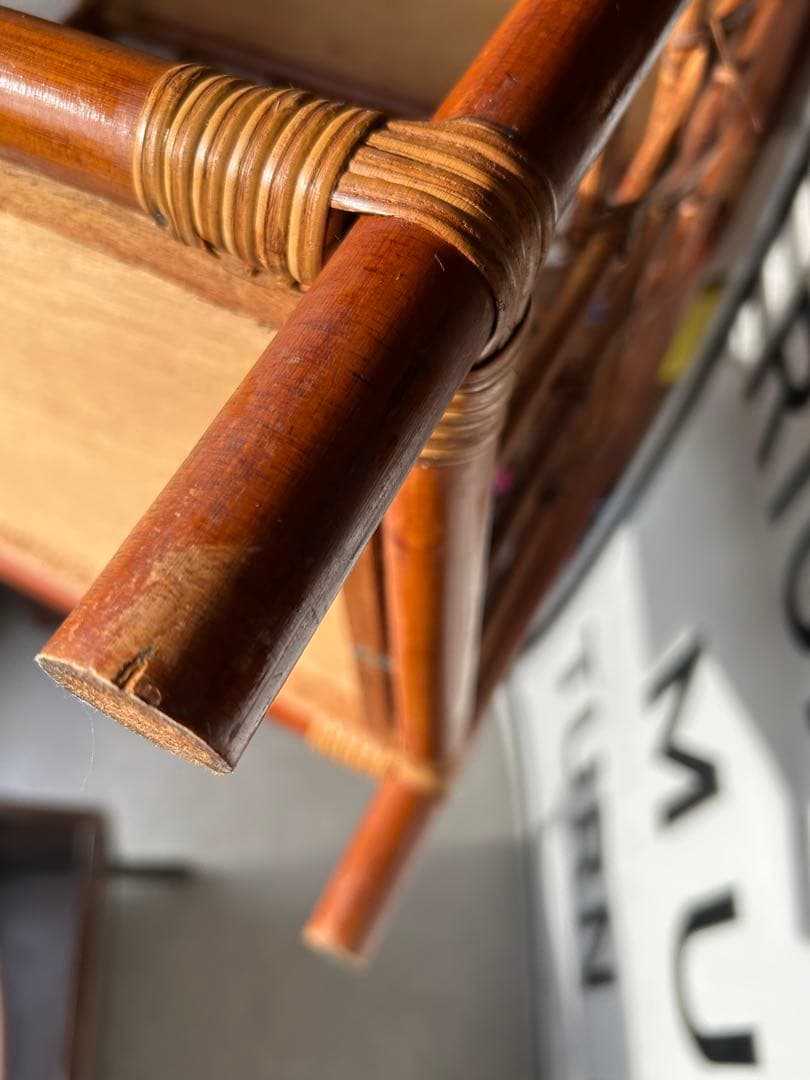 レトロ アーチ型　3段ラタンラック オープンシェルフ 本棚　飾り棚 ディスプレイ