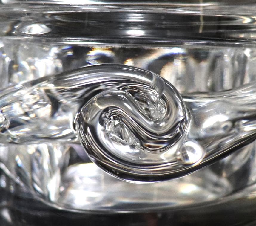 オールド・バカラ レアモデル 大型灰皿 1.3kg アプリカッション 雲小物入れ