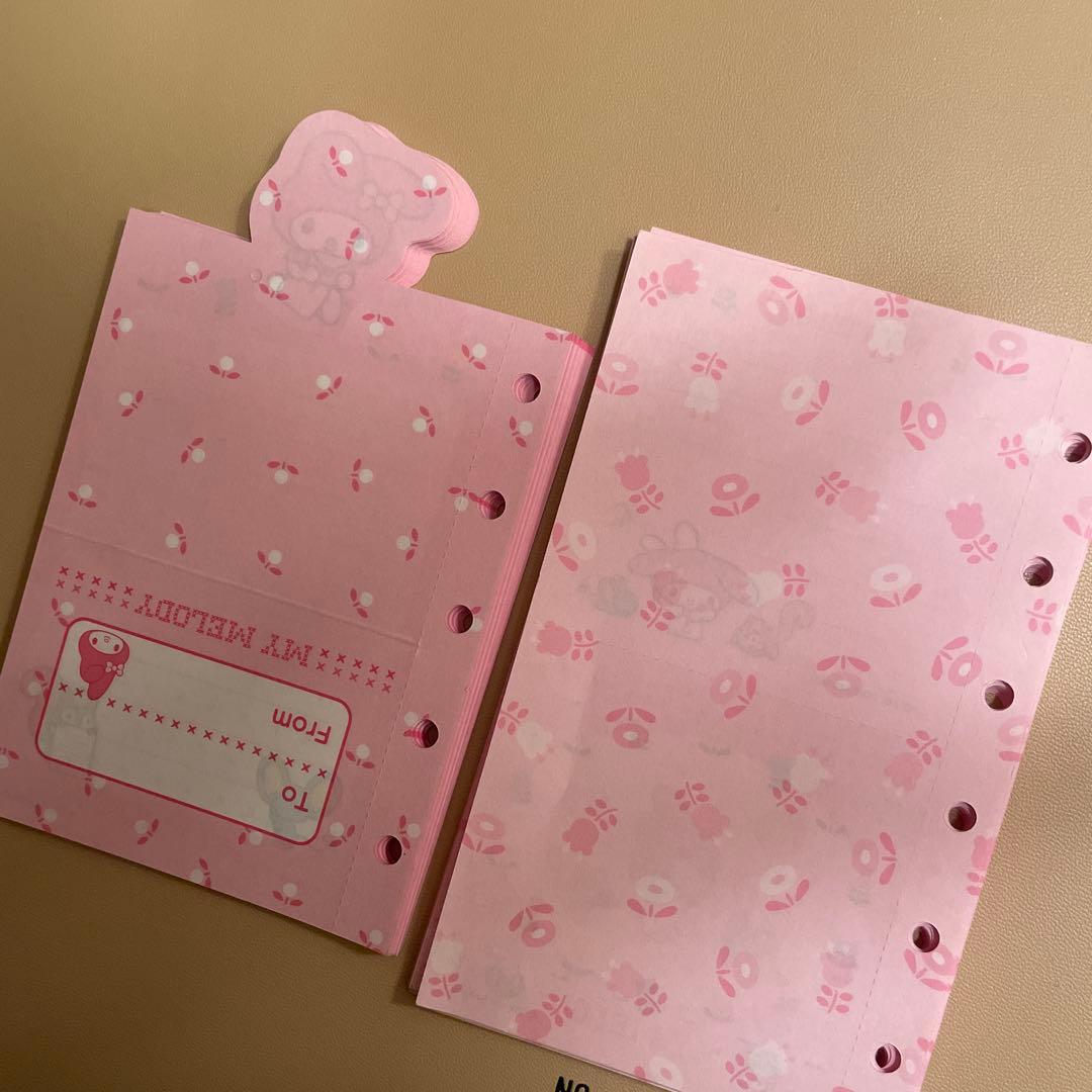 マイメロディ　サンリオ　平成レトロ　システム手帳リフィル　メモ