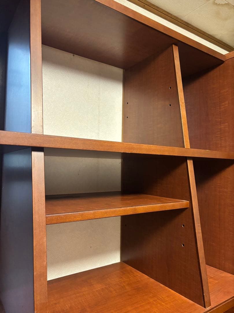 木製オープンシェルフ　本棚　ウォールシェルフ