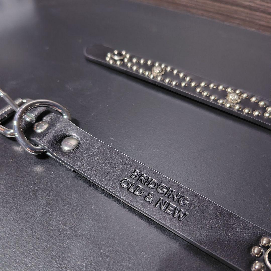 アイ黒■本革レザーフルスタッズナローベルト☆アメカジ古着ヴィンテージキムタク