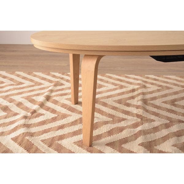 おしゃれ 北欧 暖かい 冬 家族 大型 丸型 こたつテーブル ブラウン