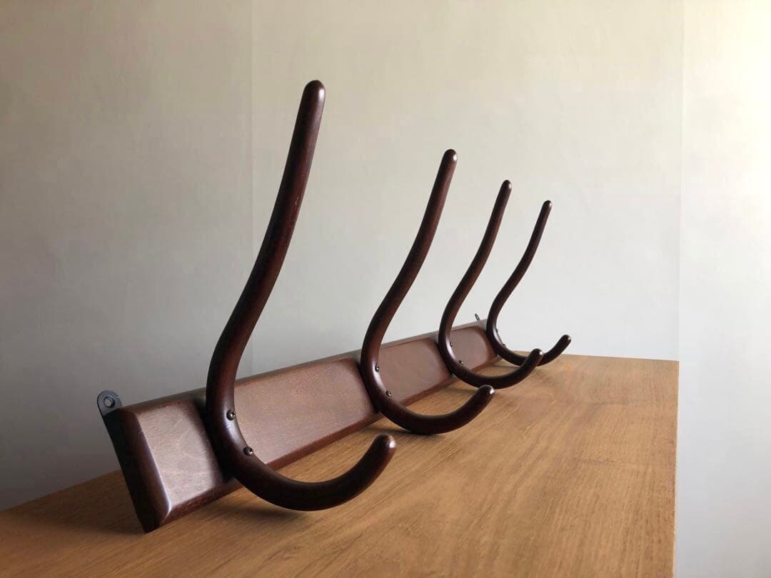 ヴィンテージ 秋田木工社製 壁掛けラック ウォールハンガーラック 帽子掛け