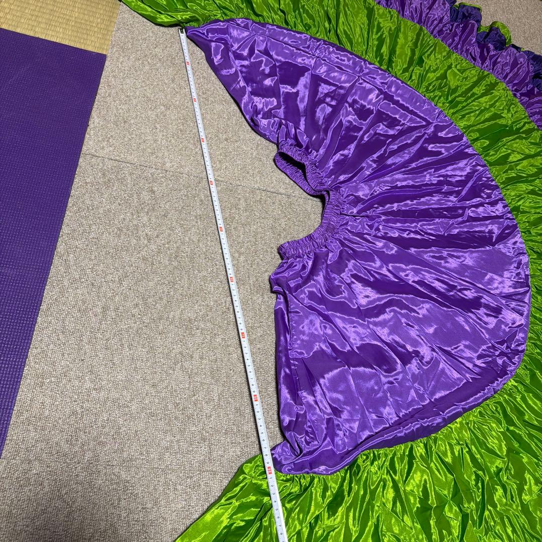 ベリーダンス用フリルスカート 紫と緑
