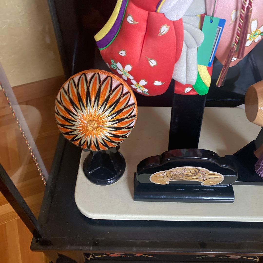 舞扇　梅初月　宝童作　御羽子板飾