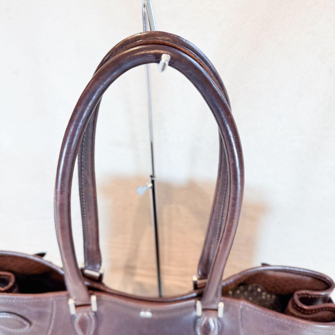 WILDSWANS ワイルドスワンズ ドラッカー レザー トートバッグ ブラウン