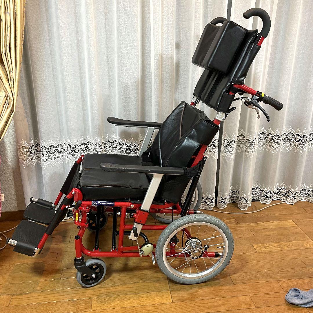 ♿ゆったり座り心地 すぐれた機能高級 リクライニング車椅子 (タイヤ新品同様)