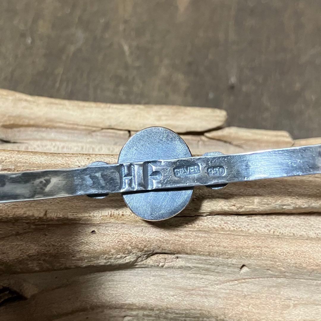 ナンバーエイト　ターコイズ　シルバー　バングル　# インディアンジュエリー