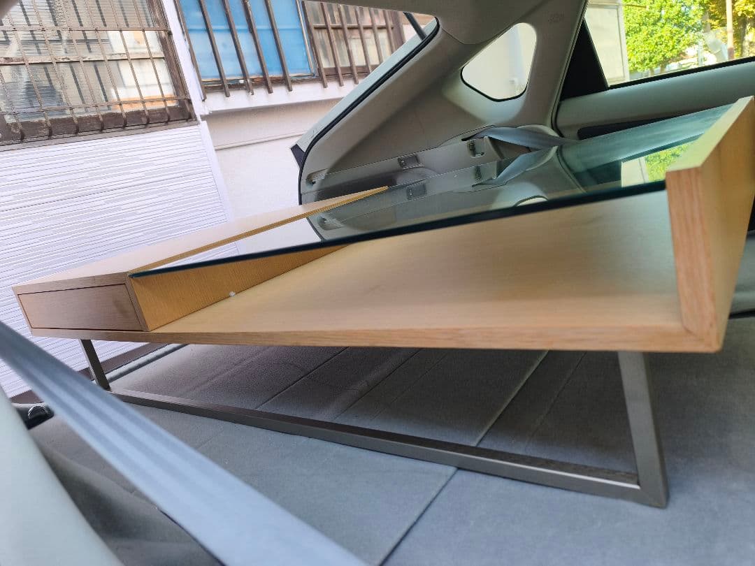 【直接渡しのみ可能】natuzzi　コーヒーテーブル ガラス天板