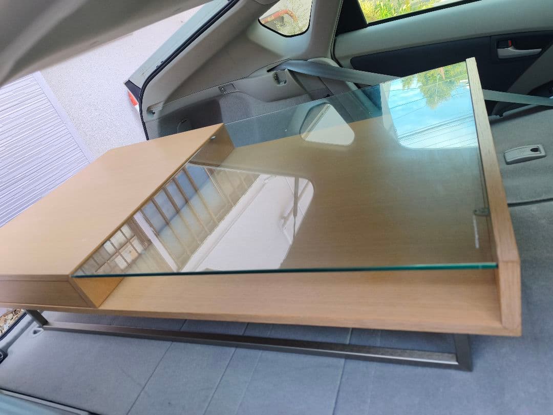 【直接渡しのみ可能】natuzzi　コーヒーテーブル ガラス天板