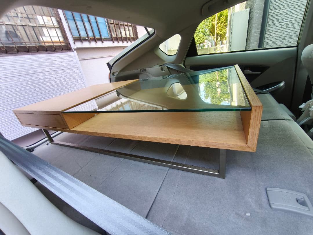 【直接渡しのみ可能】natuzzi　コーヒーテーブル ガラス天板