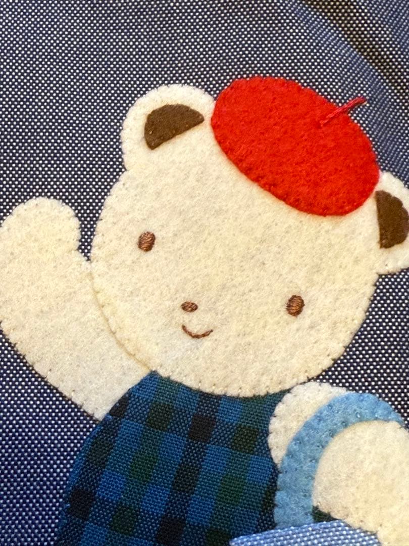 未使用　ファミリア　デニムバッグ　手刺繍