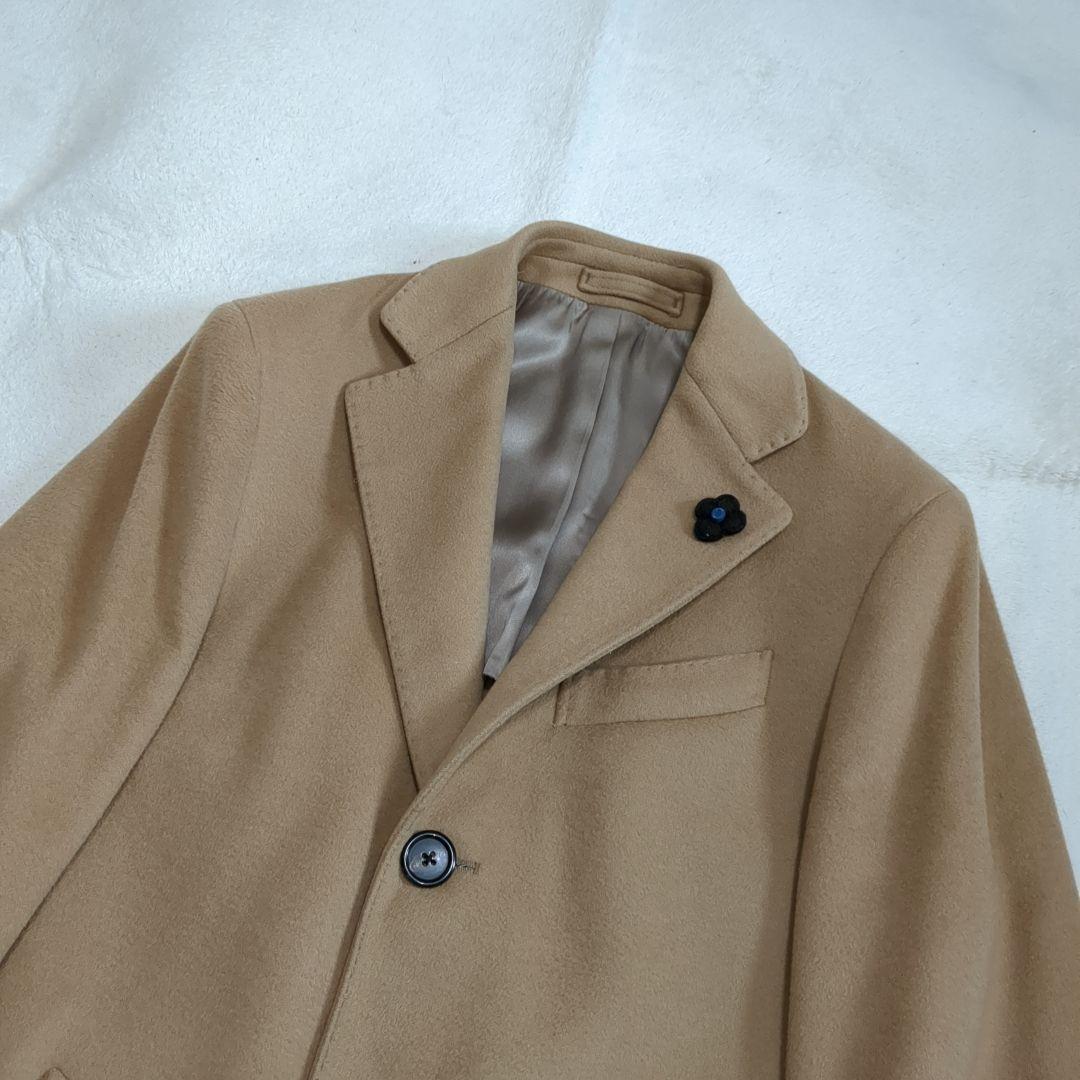 美品 ラルディーニ チェスターコート カシミヤ混 ブートニエール 46サイズ