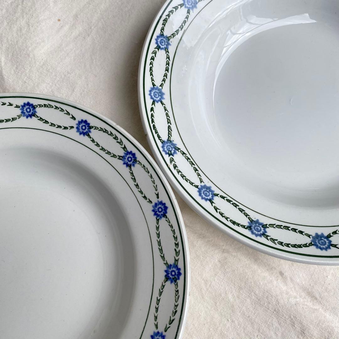 フランス アンティーク サンタマン ST.AMAND 深皿2枚セット