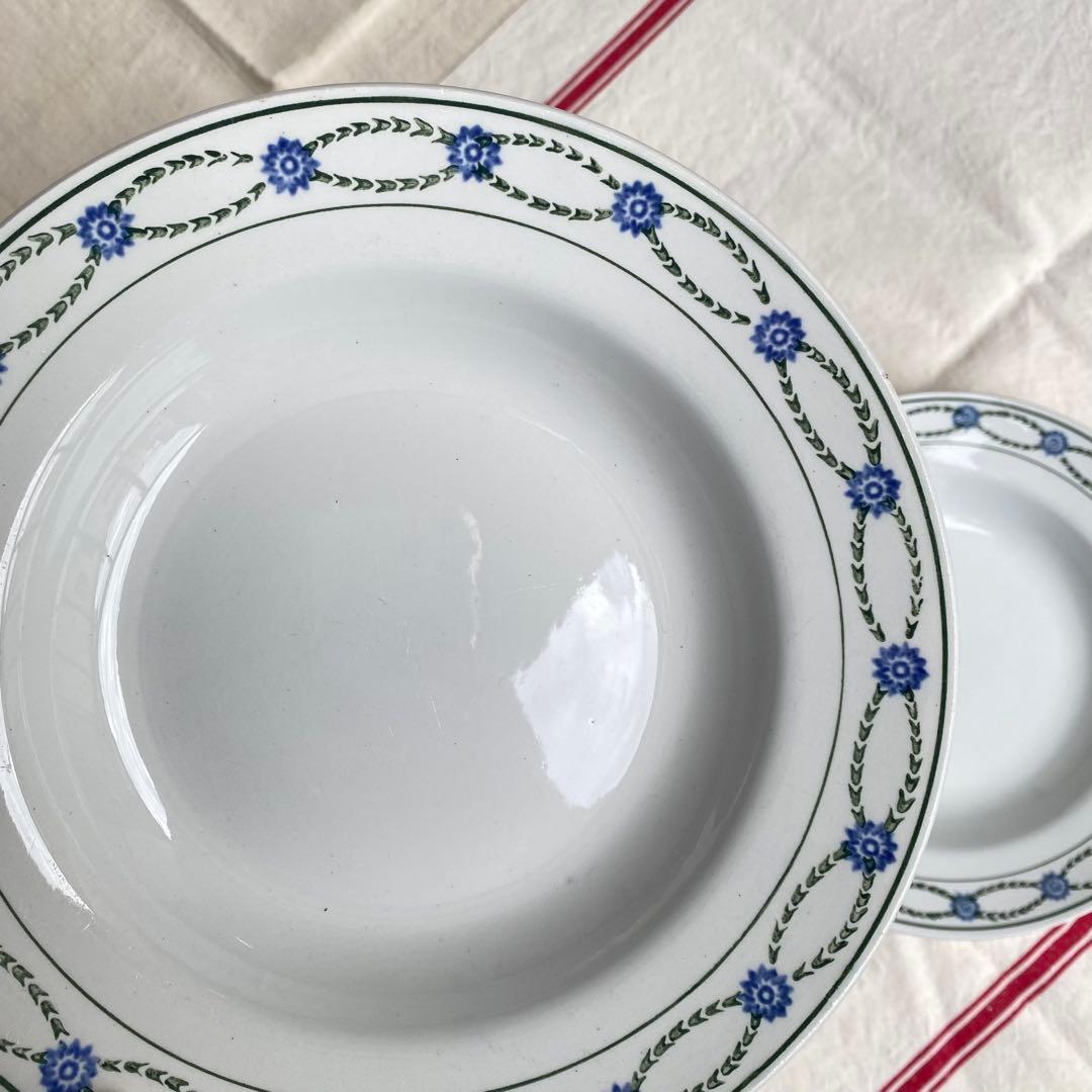 フランス アンティーク サンタマン ST.AMAND 深皿2枚セット