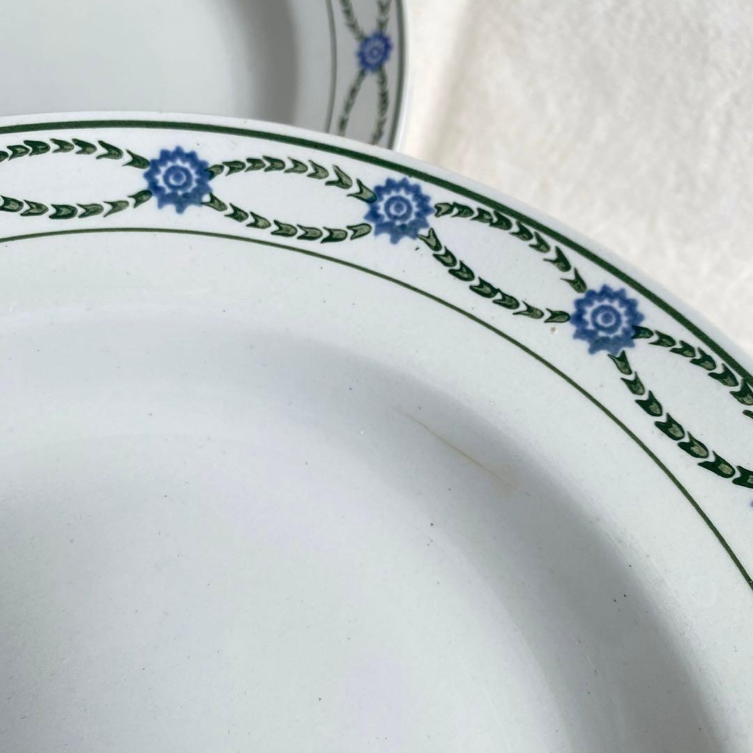 フランス アンティーク サンタマン ST.AMAND 深皿2枚セット