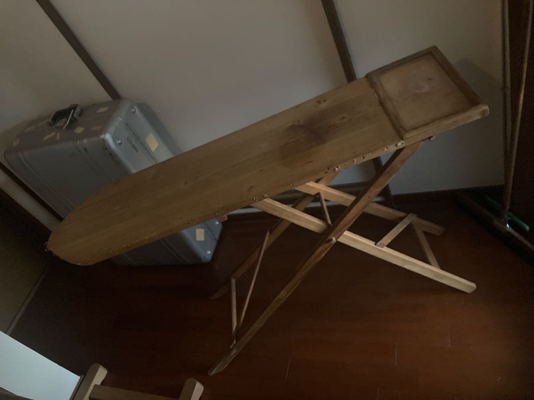 ビンテージ　木製折りたたみアイロン台
