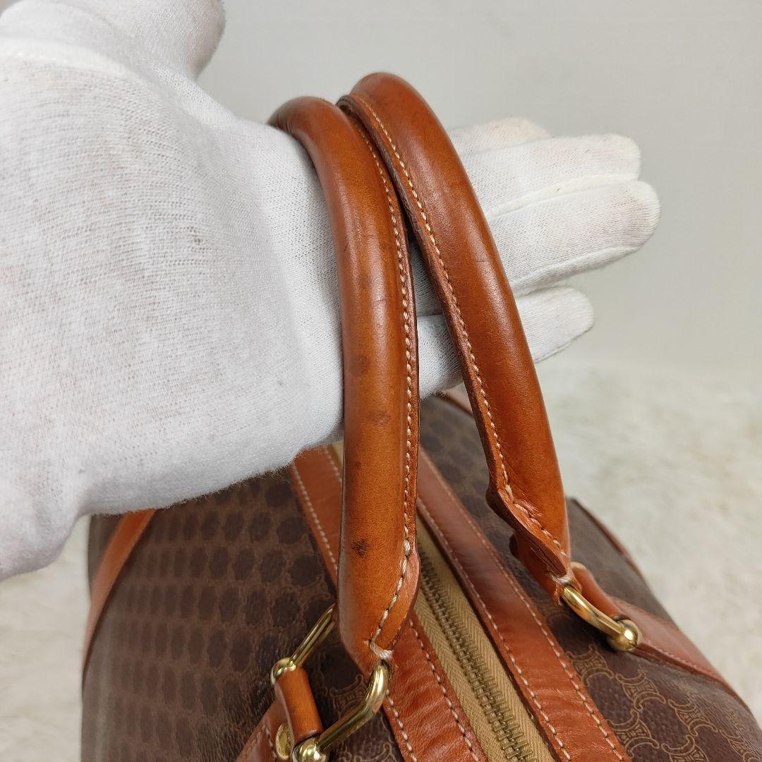 CELINE　ボストン　マカダム　トリオンフ　大容量　PVC　レザー　旅行鞄