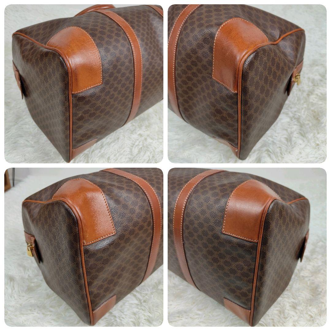 CELINE　ボストン　マカダム　トリオンフ　大容量　PVC　レザー　旅行鞄