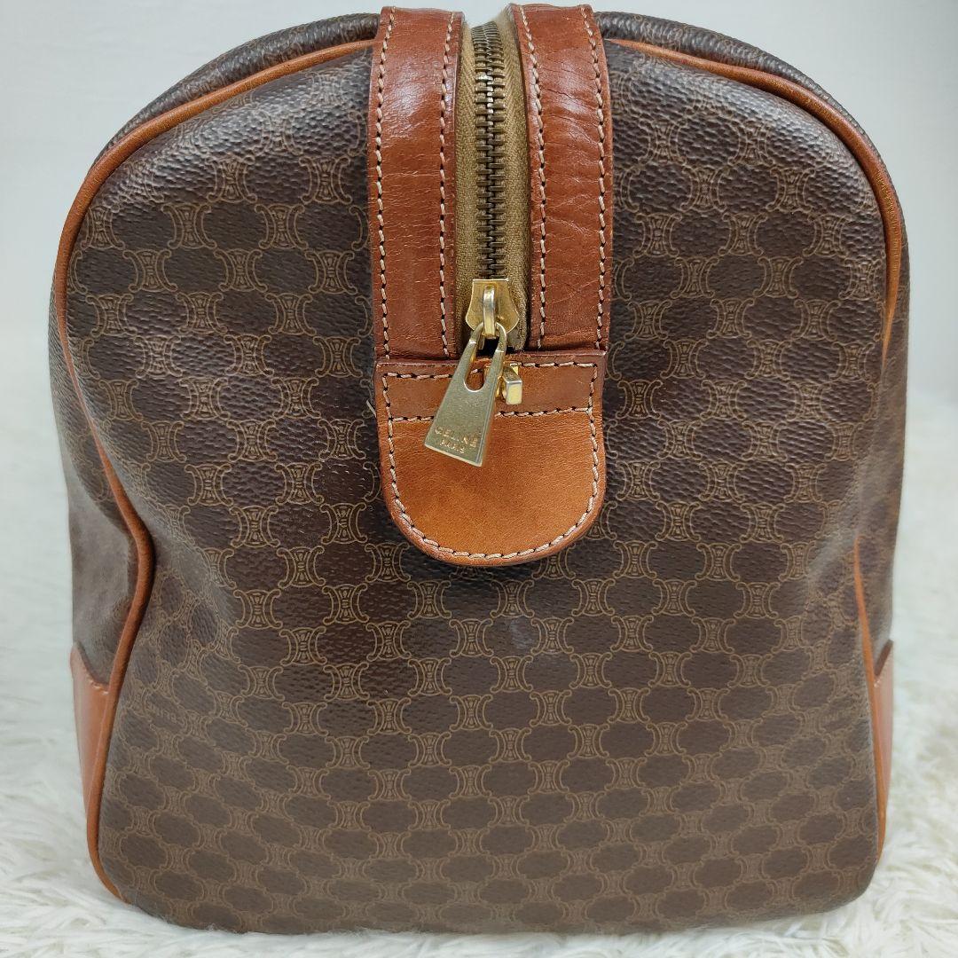 CELINE　ボストン　マカダム　トリオンフ　大容量　PVC　レザー　旅行鞄