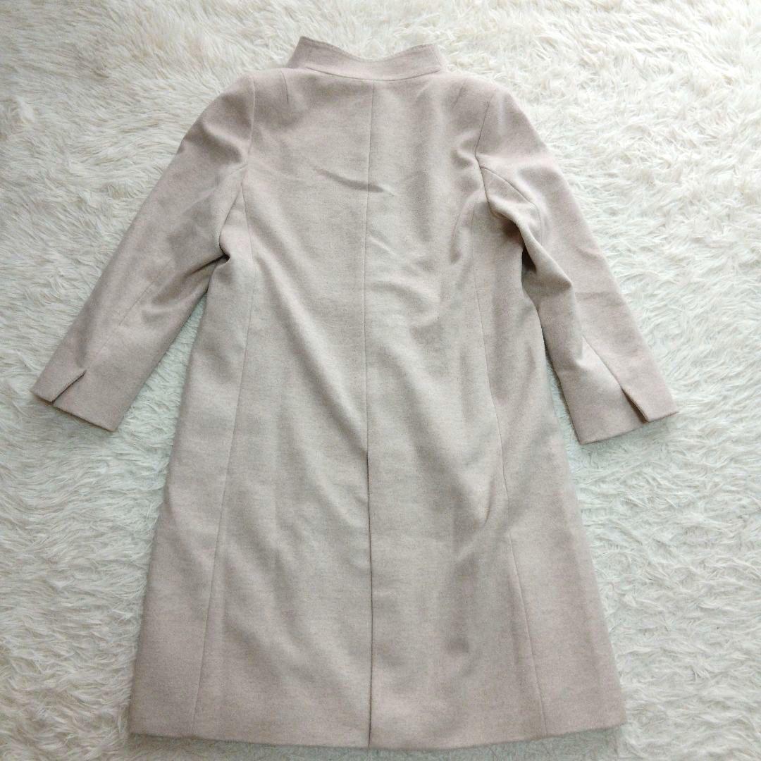 【23区】未使用級　ウールアンゴラビーバースタンドカラーコート大きいサイズ　46