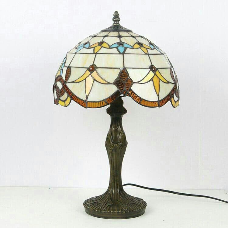ティファニースタイルテーブルランプ電気スタンドガラスランプ \r ベージュバロ1