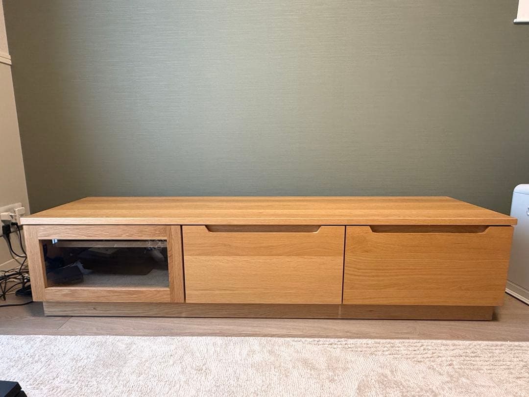 2月10日まで【美品】unico LOMAVボードW1520オーク北欧 テレビ台