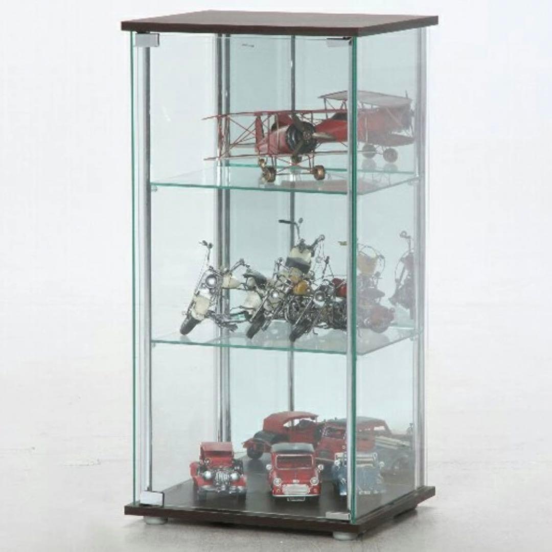 3段 コレクションケース フィギアケース 全面強化ガラス 棚 収納家具