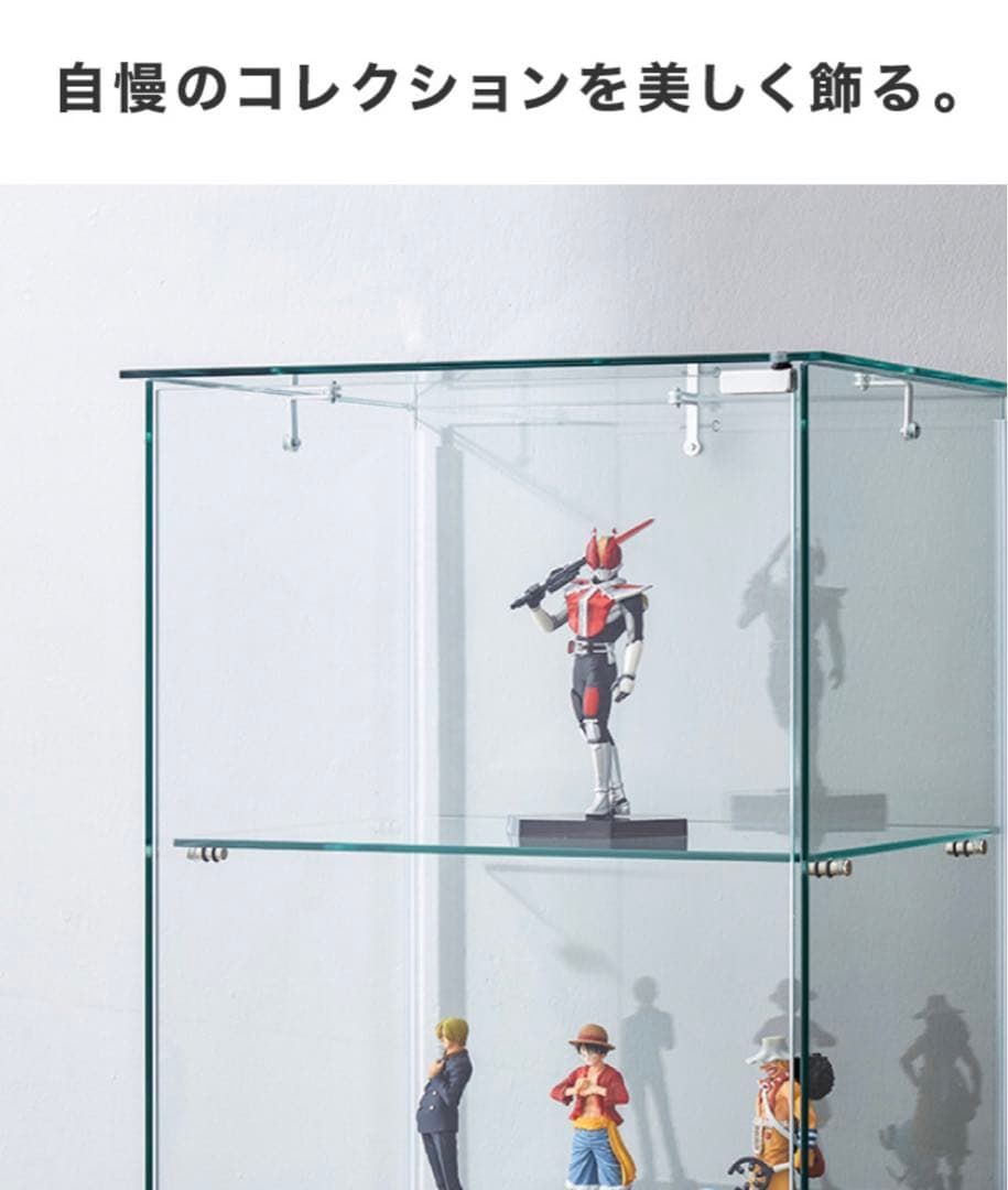 3段 コレクションケース フィギアケース 全面強化ガラス 棚 収納家具