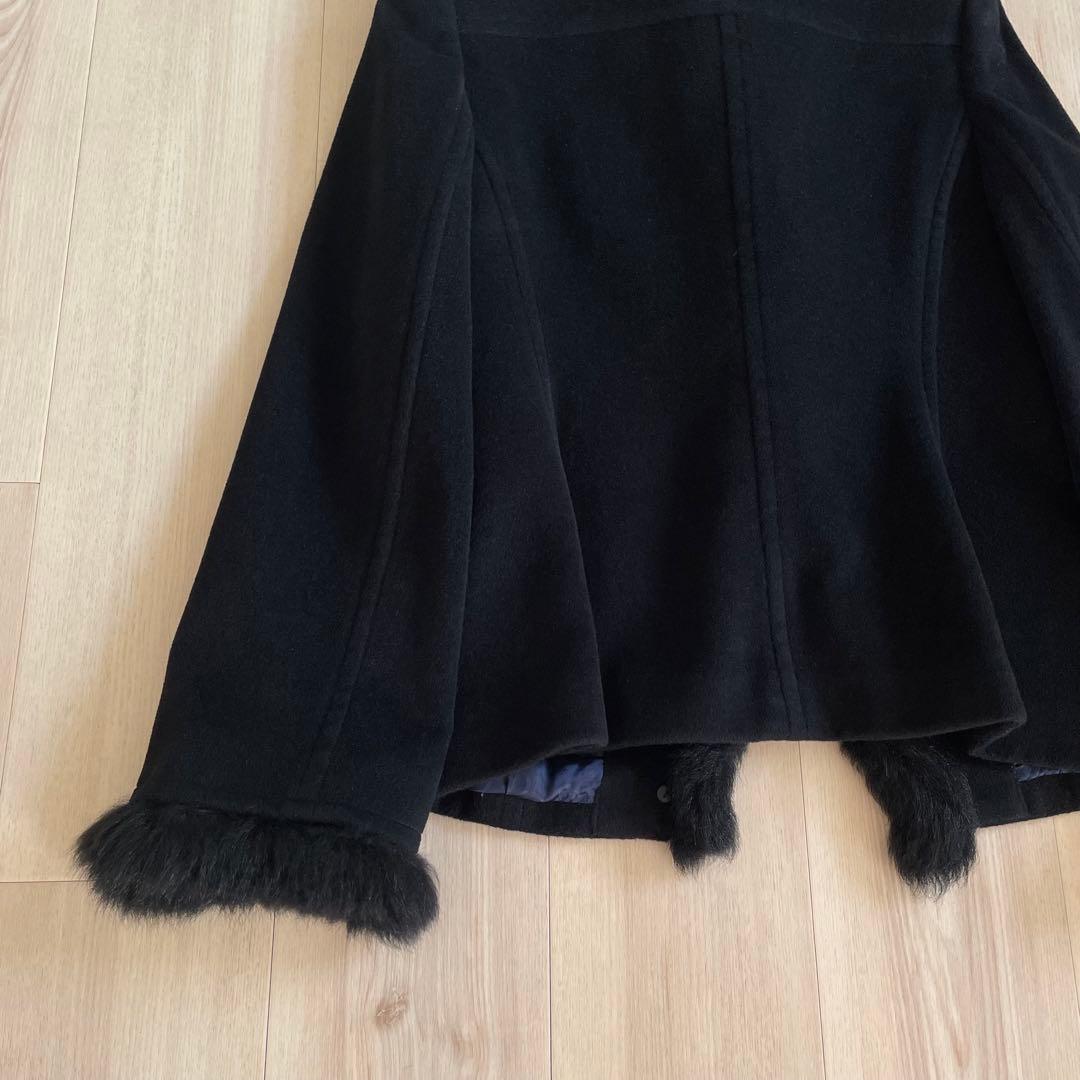 希少✨VIVIENNE TAM チャイナコート アンゴラ 刺繍 ラムファー 黒