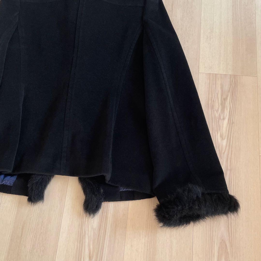希少✨VIVIENNE TAM チャイナコート アンゴラ 刺繍 ラムファー 黒